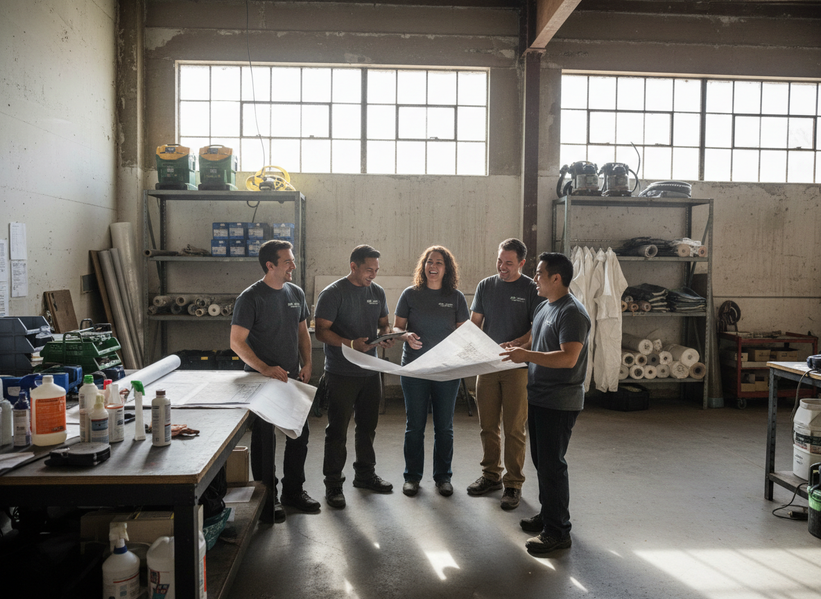 The Mold Remediation Service Northridge team at work in Northridge