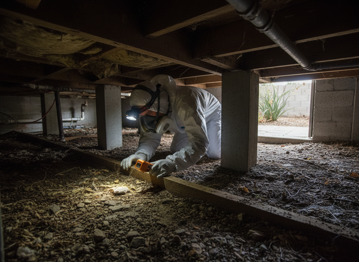 Inspecting Crawl Spaces for Moisture in Northridge Homes
