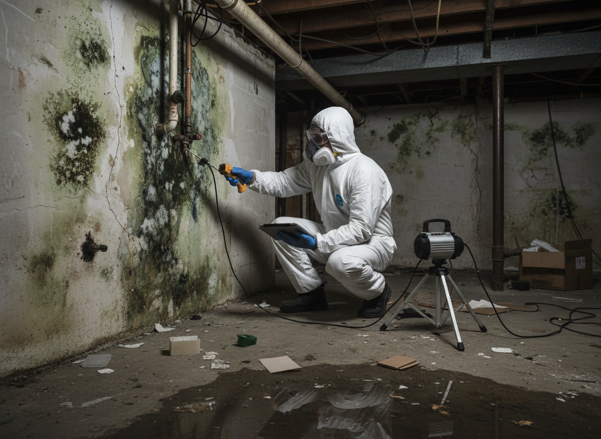 Basement mold inspection in Northridge