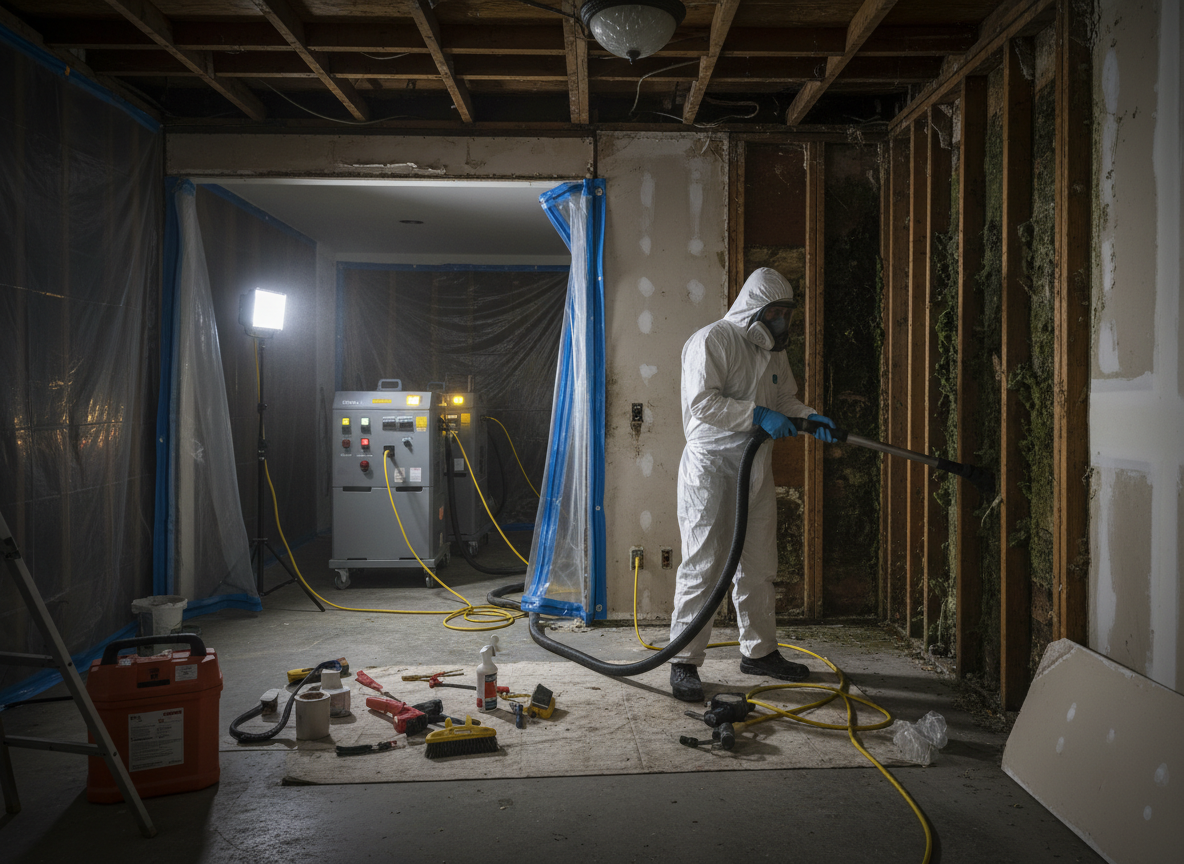 water damage mold remediation in Northridge